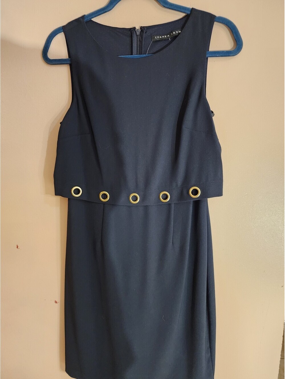 Ivanka Trump Zise 4 Navy RN54163 100%  Polyester  China